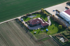 Luftaufnahme von Gemüseanbau - Dieter Stubenbordt in Zeiskam im Bundesland Rheinland-Pfalz, Deutschland