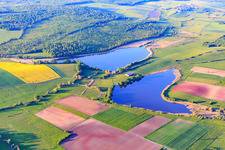 Étang de Nolweyer und Haut Weyer aus Südosten in Belles-Forêts im Bundesland Moselle, Frankreich