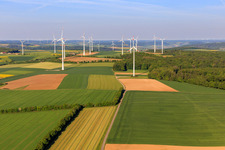 Windenergieanlage/Windpark Klosterwald im Ortsteil Niederrimbach in Creglingen im Bundesland Baden-Württemberg, Deutschland