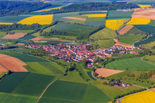Ortsübersicht am Morgen aus Nordosten im Ortsteil Nassau in Weikersheim im Bundesland Baden-Württemberg, Deutschland