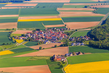 Doranrsicht am Morgen aus Süden im Ortsteil Bernsfelden in Igersheim im Bundesland Baden-Württemberg, Deutschland