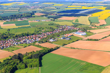 Ortsansicht aus Nordosten im Ortsteil Dörlesberg in Wertheim im Bundesland Baden-Württemberg, Deutschland