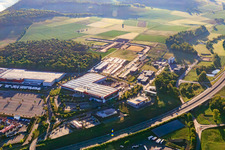Industriegebiet Hymerring mit WAREMA Sun Academy im Ortsteil Bettingen in Wertheim im Bundesland Baden-Württemberg, Deutschland