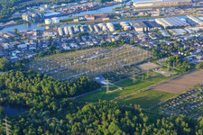 Umspannwerk Daxlanden in Karlsruhe im Bundesland Baden-Württemberg, Deutschland
