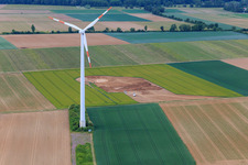 Windpark Minfeld im Bundesland Rheinland-Pfalz, Deutschland von oben