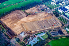 Drohnenbild von Industriegebiet Am Horst im Ortsteil Minderslachen in Kandel im Bundesland Rheinland-Pfalz, Deutschland
