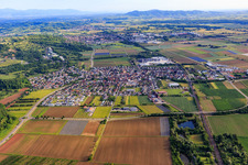 Ortsansicht aus Norden in Ringsheim im Bundesland Baden-Württemberg, Deutschland