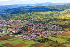Ortsansicht aus Südwesten in Mahlberg im Bundesland Baden-Württemberg, Deutschland
