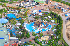 Svalgurok, Spiralrok - Spiral-Rutsche und Slalomrok - wilde Slalom-Rutsche im Rulantica im Europapark Rust im Bundesland Baden-Württemberg, Deutschland