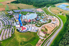 Schrägluftbild von Rulantica im Europapark Rust im Bundesland Baden-Württemberg, Deutschland