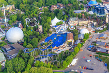 Eurosat - CanCan Coaster und Wasserachterbahn Poseidon des Europapark Rust im Bundesland Baden-Württemberg, Deutschland
