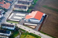 Luftbild von Neubau Netto-Markt in Kandel im Bundesland Rheinland-Pfalz, Deutschland