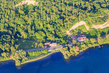 Luftbild von Limberg am Rhein mit Restaurant Zur Limburg in Sasbach am Kaiserstuhl im Bundesland Baden-Württemberg, Deutschland