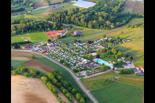 Luftbild von Campingpark Oase am Carl-Hermann-Jäger-Freibad und Tennisclub Ettenheim e.V im Bundesland Baden-Württemberg, Deutschland