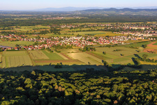 Ortsansicht aus Osten im Ortsteil Kollmarsreute in Emmendingen im Bundesland Baden-Württemberg, Deutschland