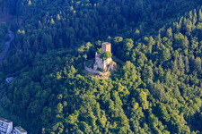 Luftbild von Ruine Kastelburg in Waldkirch im Bundesland Baden-Württemberg, Deutschland