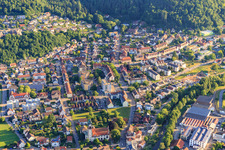 Ortsansicht aus Süden im Ortsteil Kollnau in Waldkirch im Bundesland Baden-Württemberg, Deutschland