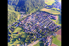 Ortsansicht aus Süden in Gutach im Breisgau im Bundesland Baden-Württemberg, Deutschland