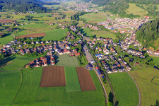 Ortsansicht im Elz-Tal aus Nordosten im Ortsteil Oberwinden in Winden im Elztal im Bundesland Baden-Württemberg, Deutschland
