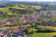 Ortsansicht aus Südosten in Elzach im Bundesland Baden-Württemberg, Deutschland