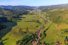 Elztal aus Nordosten im Ortsteil Unterprechtal in Elzach im Bundesland Baden-Württemberg, Deutschland