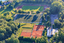 Sportplätze des Tennis-Club Breisach e.V. und Waldstadion des SV Breisach in Breisach am Rhein im Bundesland Baden-Württemberg, Deutschland
