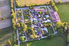 Luftbild von Vereinsgelände der Bogensportfreunde Wyhl e.V. ,  Kleintierzuchtverein Wyhl und Verein der Hundefreunde in Wyhl am Kaiserstuhl im Bundesland Baden-Württemberg, Deutschland