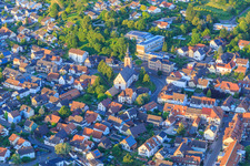 Friedenskirche und  Grund-und Hauptschule in Kippenheim im Bundesland Baden-Württemberg, Deutschland