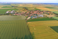Ortsansicht aus Nordwesten im Ortsteil Badeborn in Ballenstedt im Bundesland Sachsen-Anhalt, Deutschland