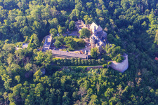 Schrägluftbild von Schloss Mansfeld im Bundesland Sachsen-Anhalt, Deutschland