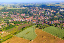 Stadtübersicht aus Südosten in Hettstedt im Bundesland Sachsen-Anhalt, Deutschland