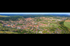 Panorama Stadtansicht aus Osten in Blankenburg im Bundesland Sachsen-Anhalt, Deutschland