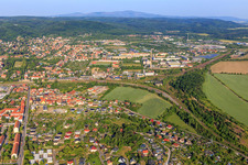 Gleisdreieck in Blankenburg im Bundesland Sachsen-Anhalt, Deutschland