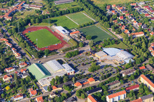 Friedensstadion des VfB Germania Halberstadt und Freizeit- und Sportzentrum Halberstadt im Bundesland Sachsen-Anhalt, Deutschland