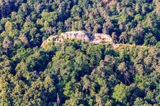 Luftbild von Fünffingerfelsen und Schatten der Hexen, Klusfelsen in Halberstadt im Bundesland Sachsen-Anhalt, Deutschland