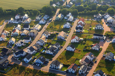 Neubaugebiet K2 in Kandel im Bundesland Rheinland-Pfalz, Deutschland aus der Luft betrachtet