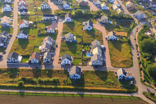 Neubaugebiet K2 in Kandel im Bundesland Rheinland-Pfalz, Deutschland aus der Drohnenperspektive