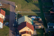 Im Unterfeld im Ortsteil Schaidt in Wörth am Rhein im Bundesland Rheinland-Pfalz, Deutschland aus der Luft