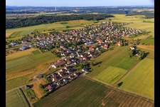 Dorfansicht von Norden im Ortsteil Irslingen in Dietingen im Bundesland Baden-Württemberg, Deutschland