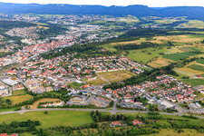 Stadtansicht aus Nordwesten in Balingen im Bundesland Baden-Württemberg, Deutschland