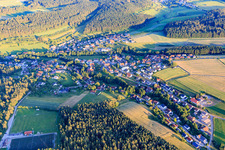 Ortsübersicht aus Nordwesten im Ortsteil Kappel in Niedereschach im Bundesland Baden-Württemberg, Deutschland