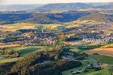 Stadtübersicht aus Westen in Rottweil im Bundesland Baden-Württemberg, Deutschland