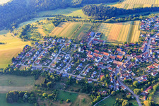 Ortsansicht aus Nordwesten im Ortsteil Isingen in Rosenfeld im Bundesland Baden-Württemberg, Deutschland