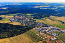 Ortsansicht aus Süden im Ortsteil Binsdorf in Geislingen im Bundesland Baden-Württemberg, Deutschland