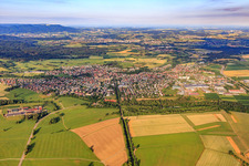 Ortsansicht aus Nordosten in Bisingen im Bundesland Baden-Württemberg, Deutschland
