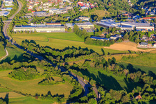 Industriegebiet Hochgerichtstraße mit Nedo GmbH & Co. KG Vermessungsgeräte und Kläger Spritzguss GmbH & Co. KG in Dornstetten im Bundesland Baden-Württemberg, Deutschland