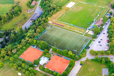 Luftbild von Sportplätze des Tennisclub und des TSF Dornhan im Bundesland Baden-Württemberg, Deutschland