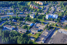 Industriegebiet Feldbergstraße mit Gebrüder Kieninger und swiss TAC GmbH Germany im Ortsteil Saint Georgen im Schwarzwald in St. Georgen im Schwarzwald im Bundesland Baden-Württemberg, Deutschland