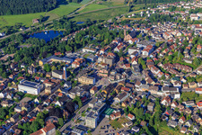 Luftbild von Stadtzentrum im Ortsteil Saint Georgen im Schwarzwald in St. Georgen im Schwarzwald im Bundesland Baden-Württemberg, Deutschland