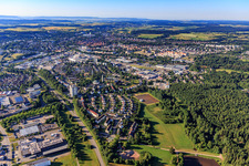 Stadtansicht aus Norden im Ortsteil Villingen in Villingen-Schwenningen im Bundesland Baden-Württemberg, Deutschland